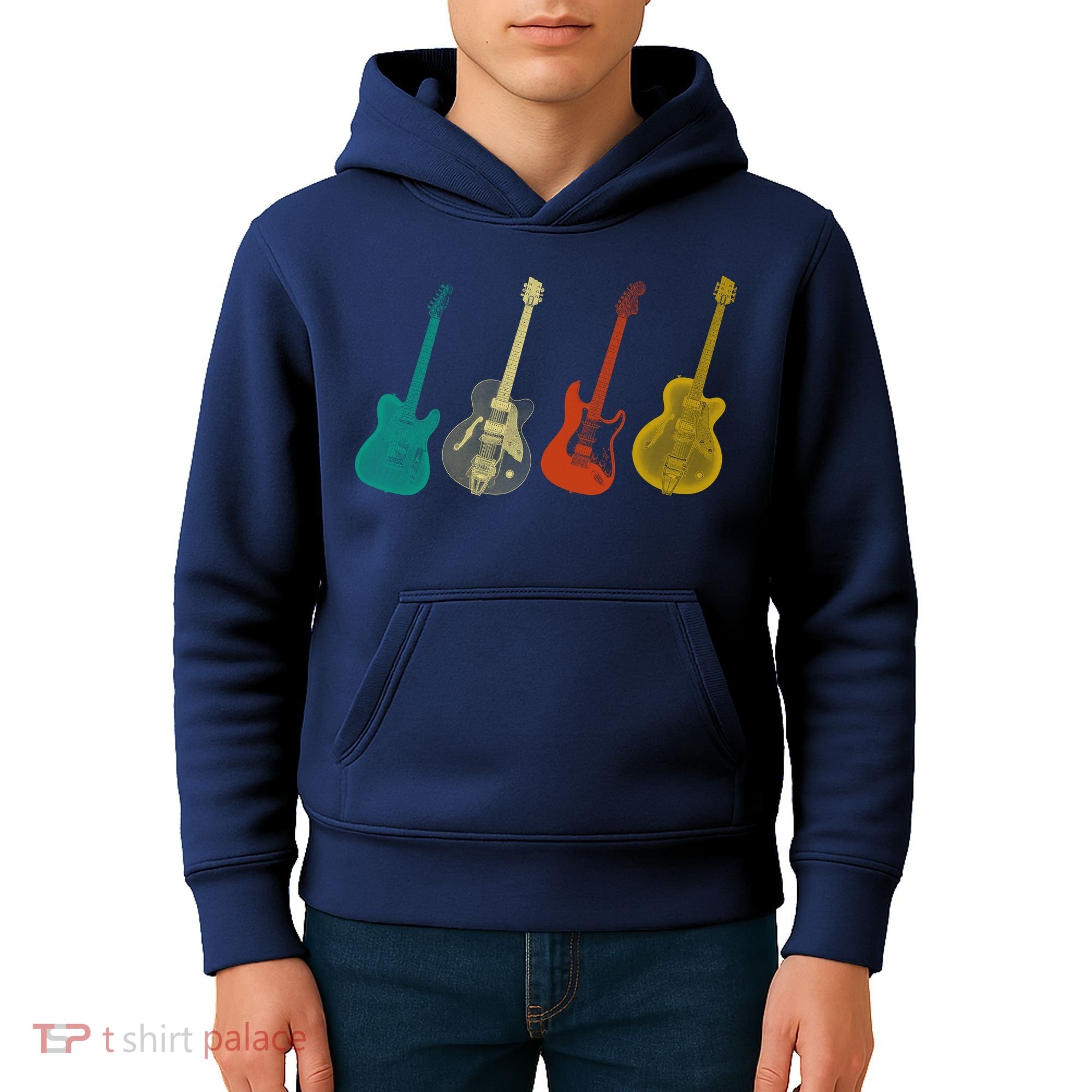 Retro Electric Guitar Kids Hoodie
