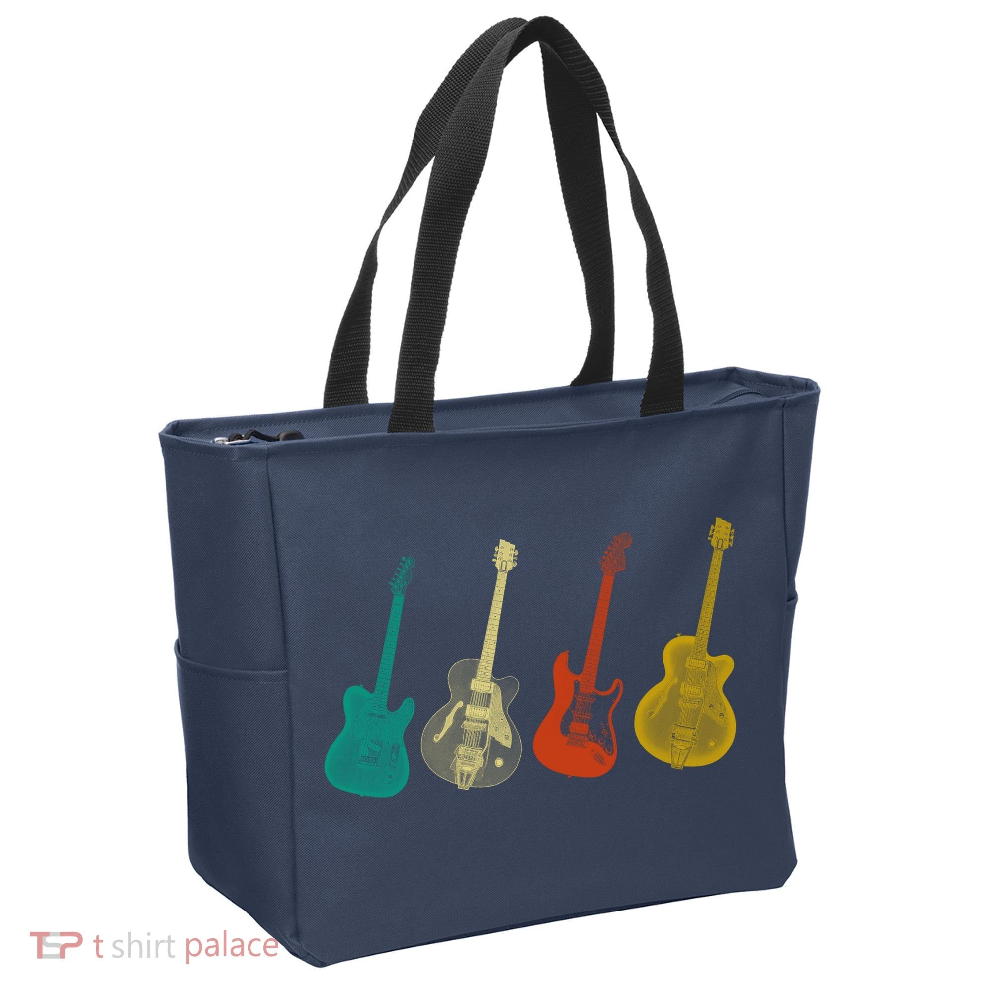 Retro Electric Guitar Tote Bag
