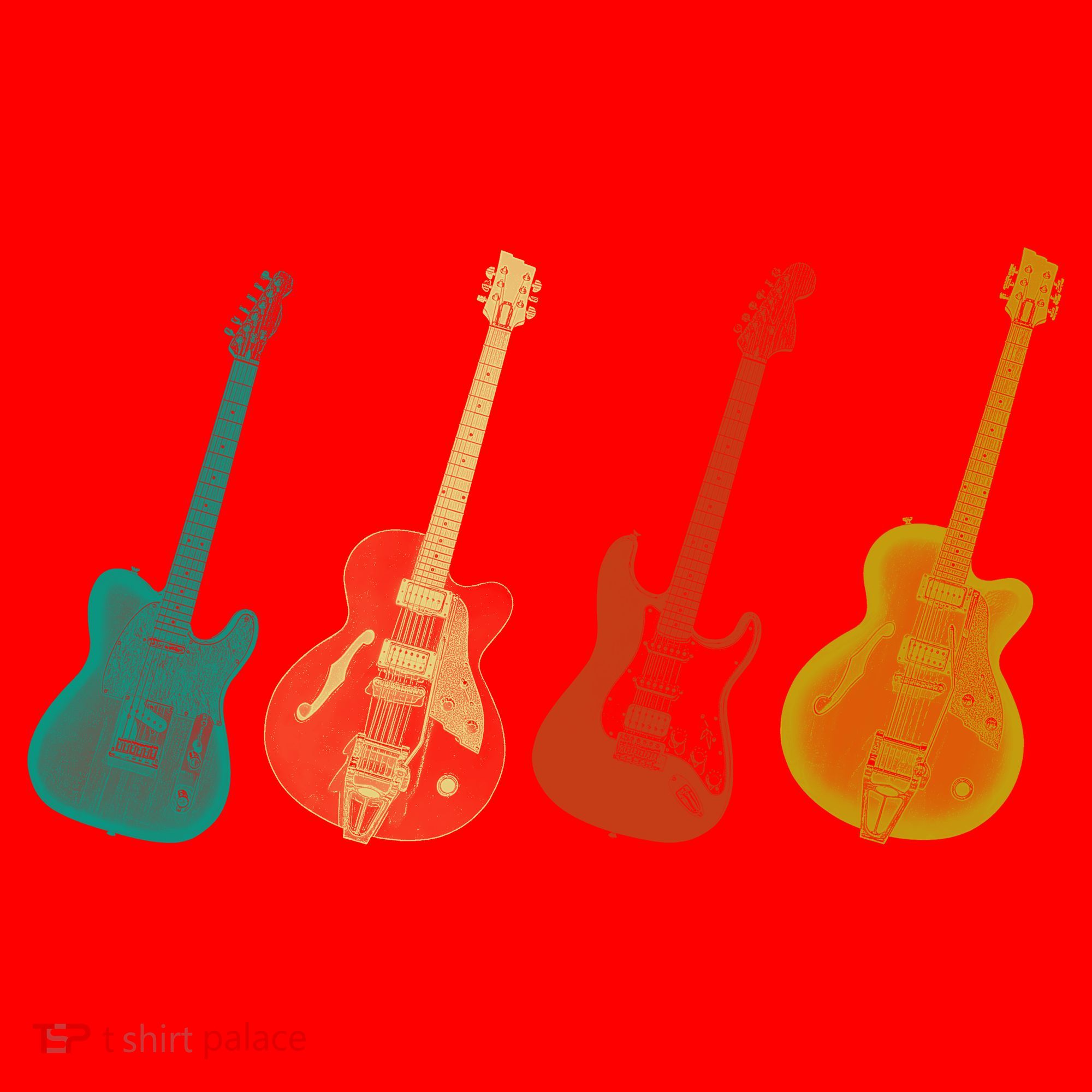 Retro Electric Guitar Santa Hat