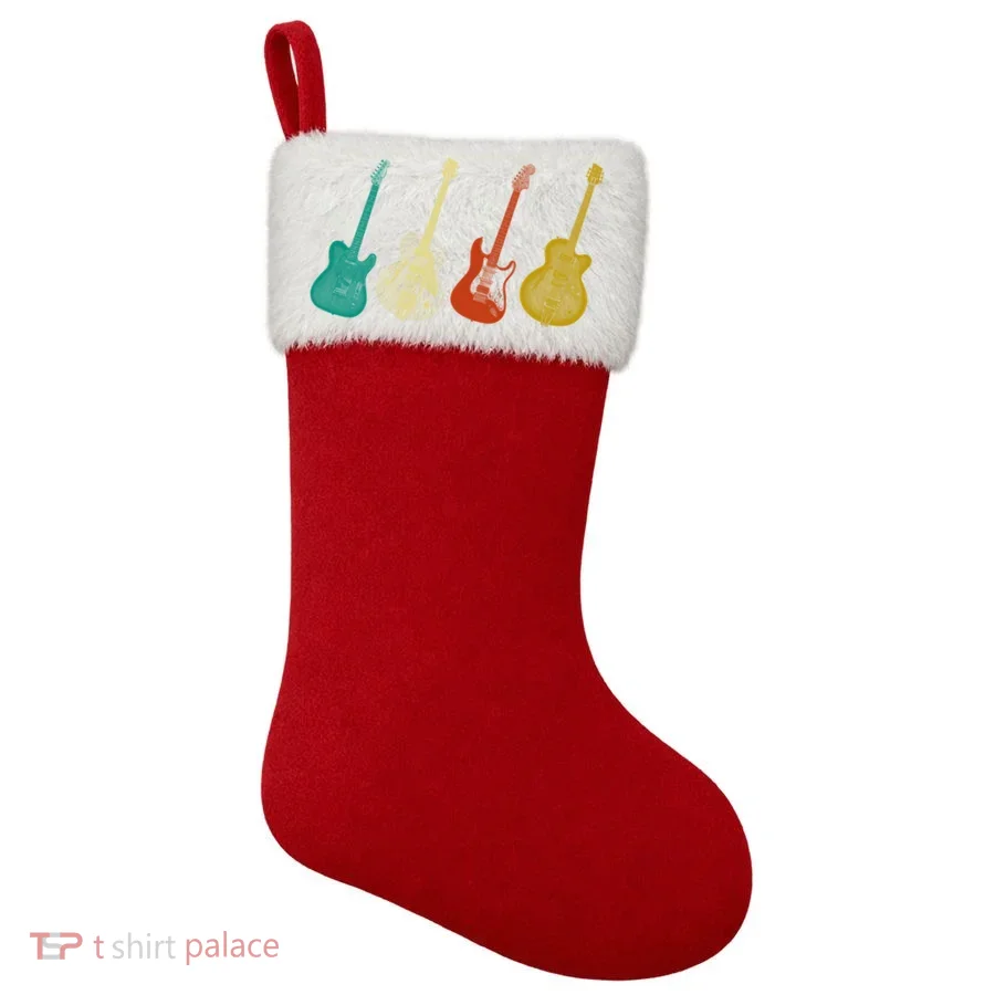 Retro Electric Guitar Christmas Stocking