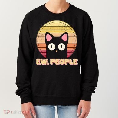 Retro Ew People Funny Cat Women's Sweatshirt