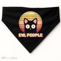 Retro Ew People Funny Cat USA-Made Doggie Bandana thumb 0