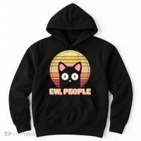Retro Ew People Funny Cat Hoodie thumb 0