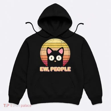 Retro Ew People Funny Cat Hoodie