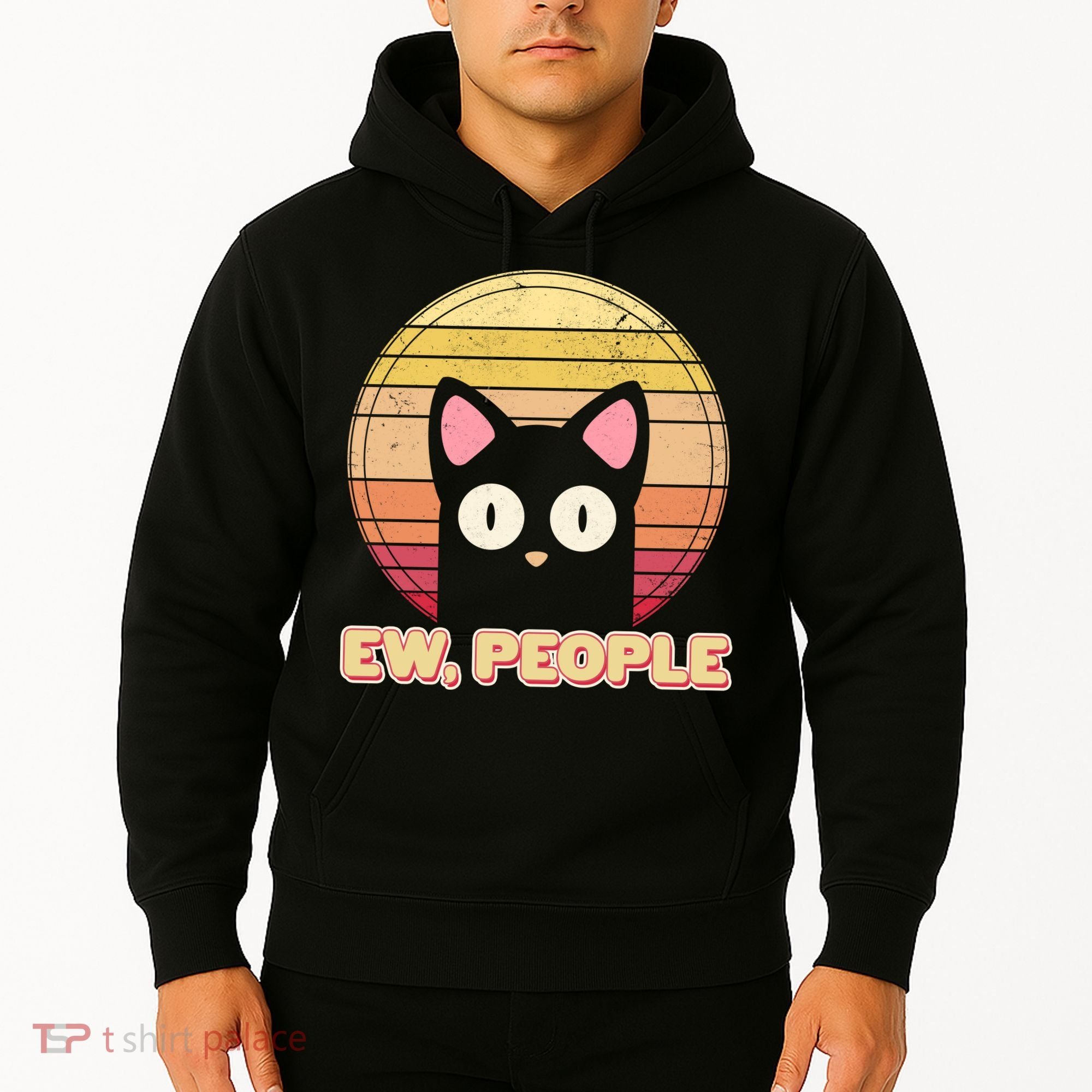 Retro Ew People Funny Cat Hoodie
