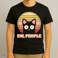Retro Ew People Funny Cat T-Shirt thumb 3