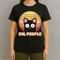 Retro Ew People Funny Cat T-Shirt thumb 4