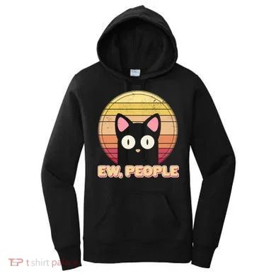 Retro Ew People Funny Cat Women's Hoodie