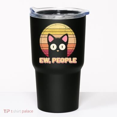 Retro Ew People Funny Cat Tumbler