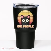 Retro Ew People Funny Cat Tumbler thumb 0