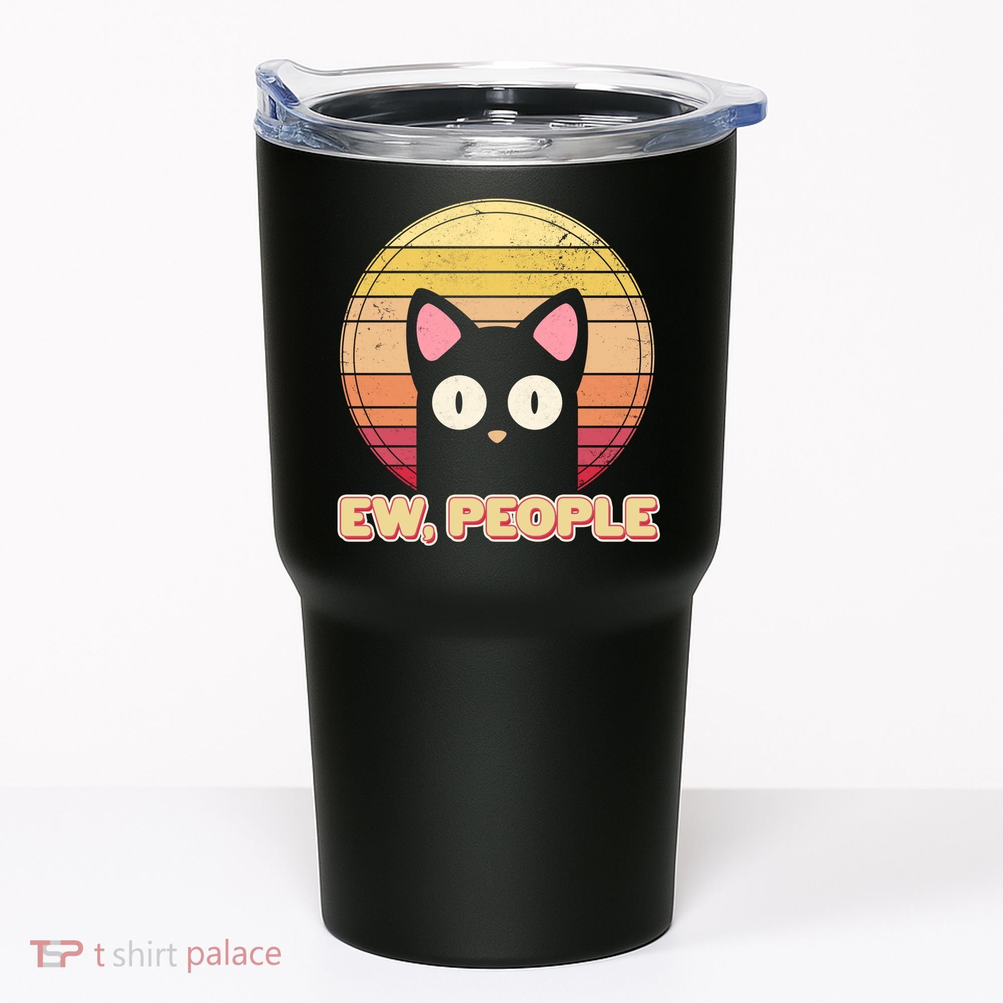Retro Ew People Funny Cat Tumbler
