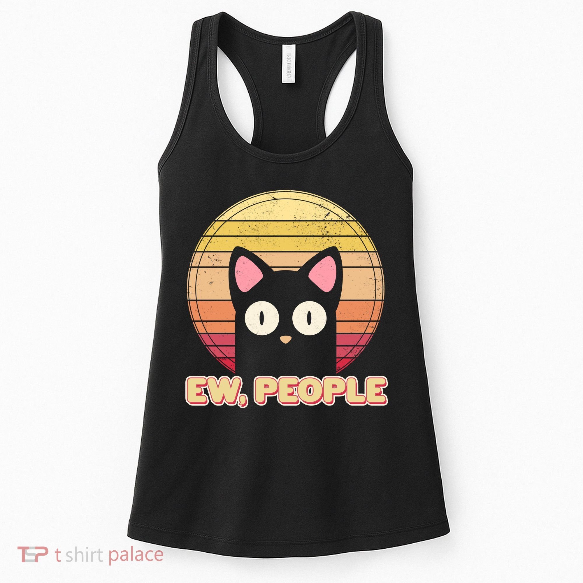 Retro Ew People Funny Cat Women's Tank Top