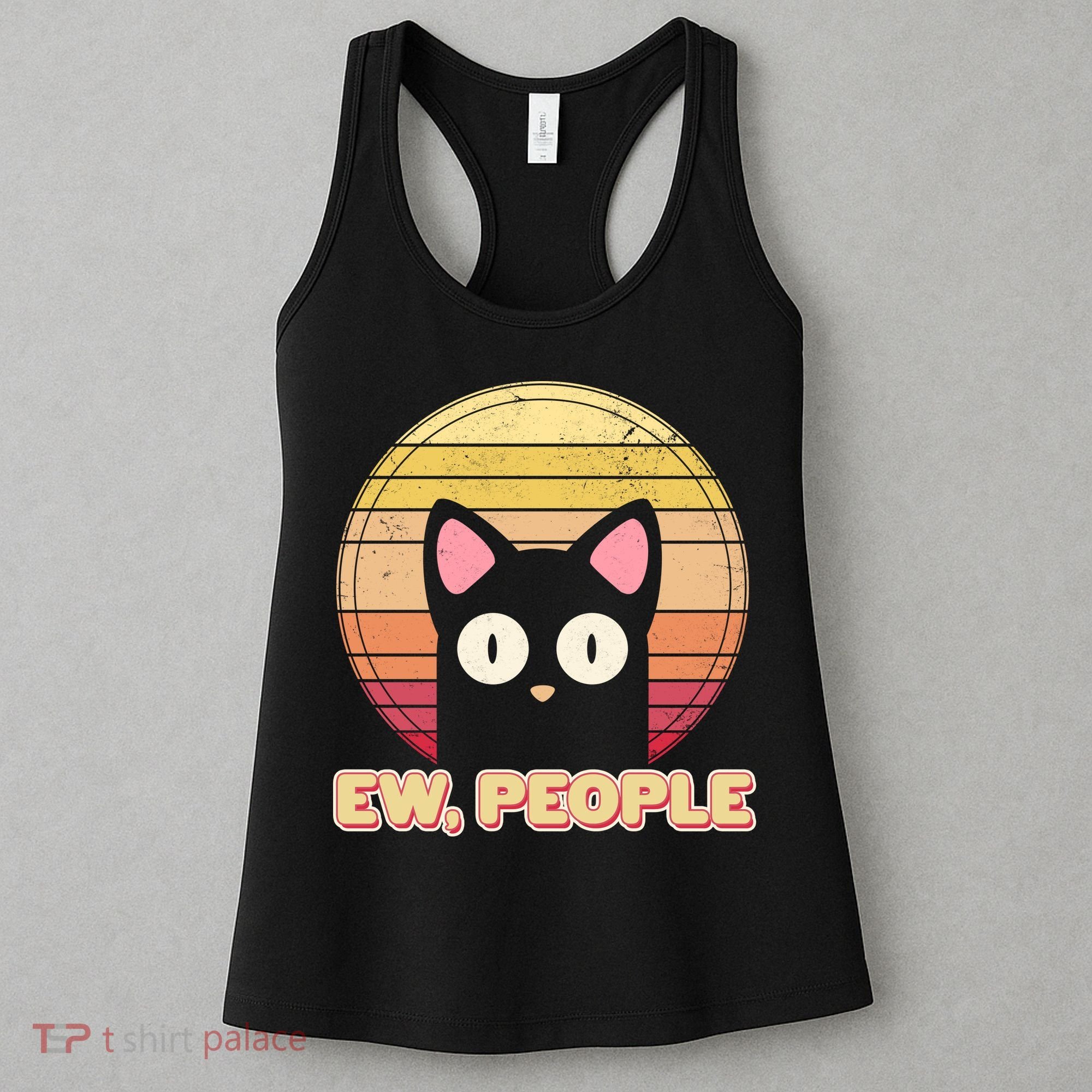 Retro Ew People Funny Cat Women's Tank Top