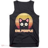 Retro Ew People Funny Cat Tank Top thumb 0