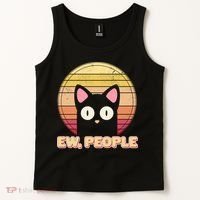 Retro Ew People Funny Cat Tank Top thumb 2