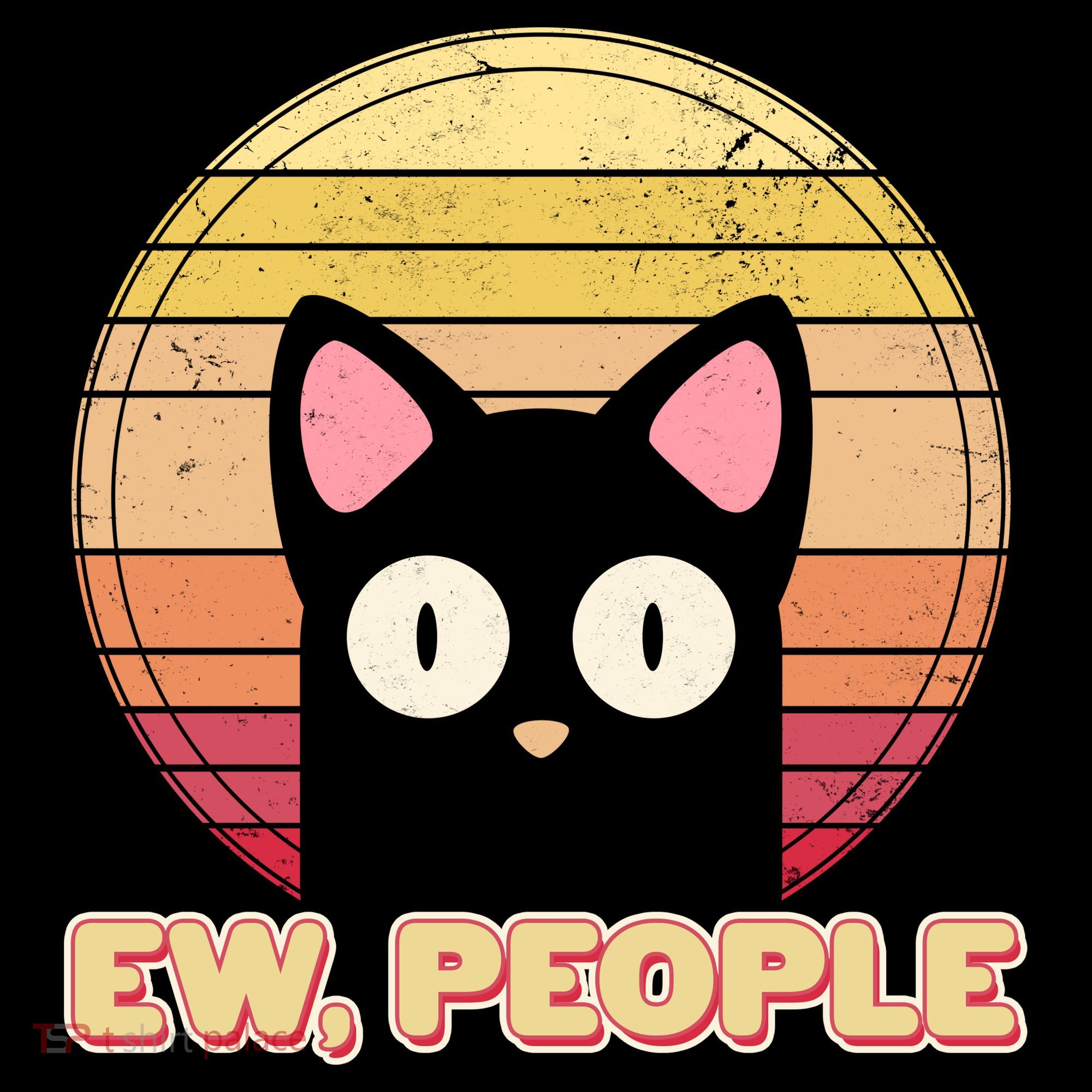 Retro Ew People Funny Cat Tank Top