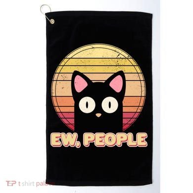 Retro Ew People Funny Cat Golf Towel