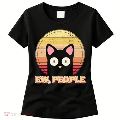 Retro Ew People Funny Cat Women's T-Shirt