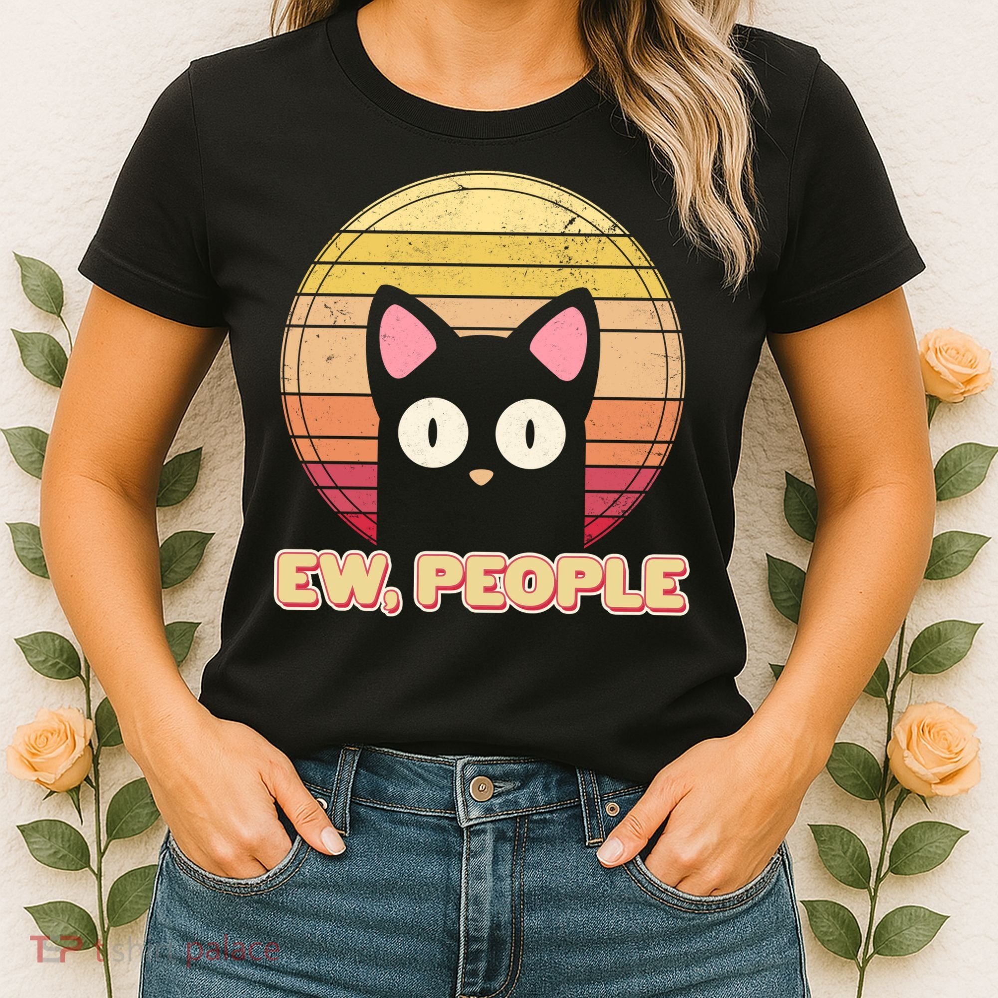 Retro Ew People Funny Cat Women's T-Shirt