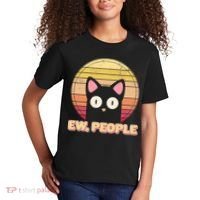 Retro Ew People Funny Cat Kids T-Shirt thumb 2