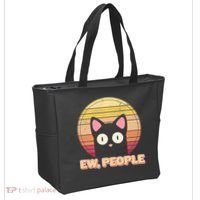 Retro Ew People Funny Cat Tote Bag thumb 2