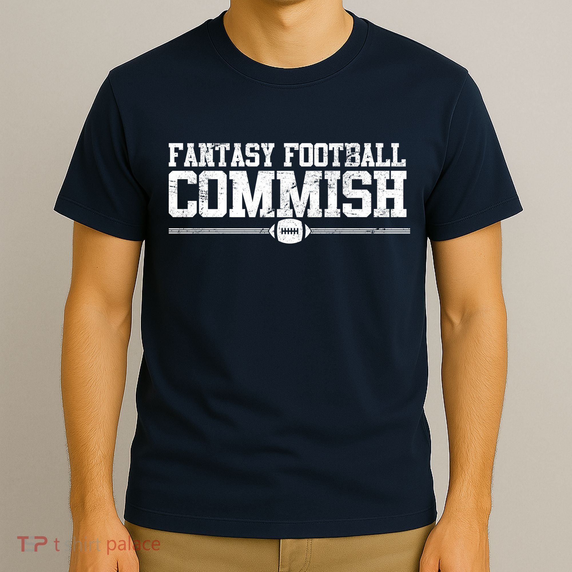 Retro Fantasy Football Commish Funny Sports T-Shirt