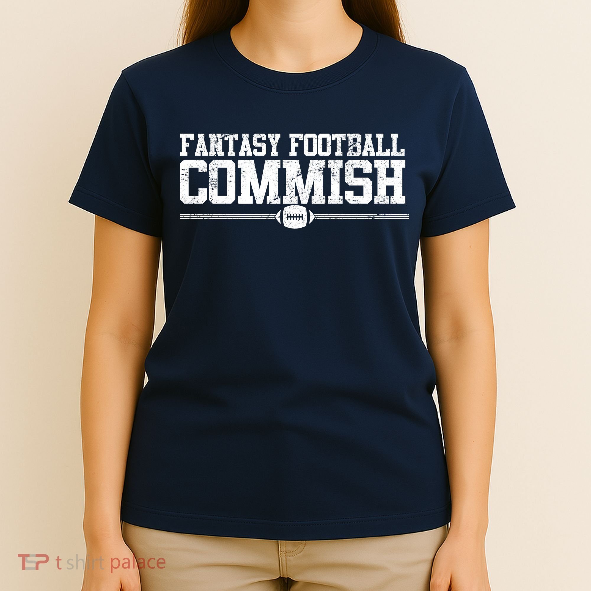 Retro Fantasy Football Commish Funny Sports T-Shirt