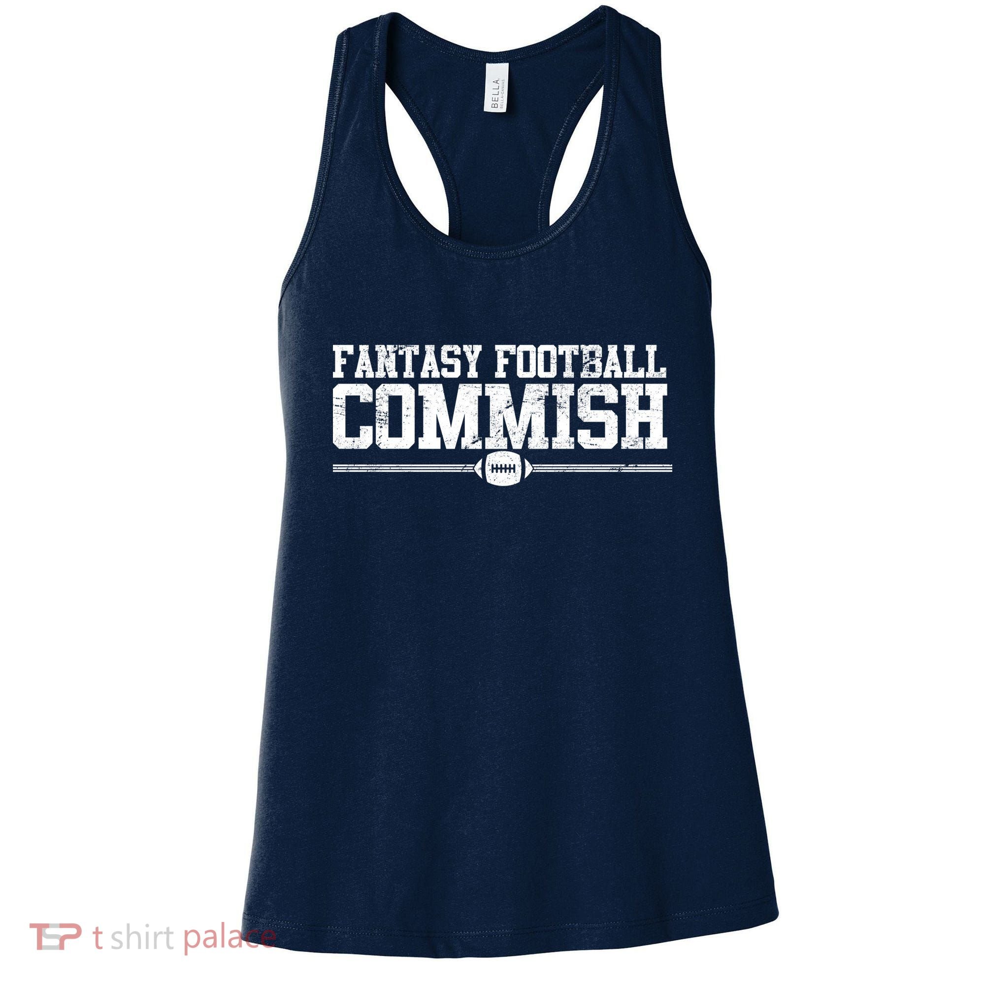 Retro Fantasy Football Commish Funny Sports Women's Tank Top
