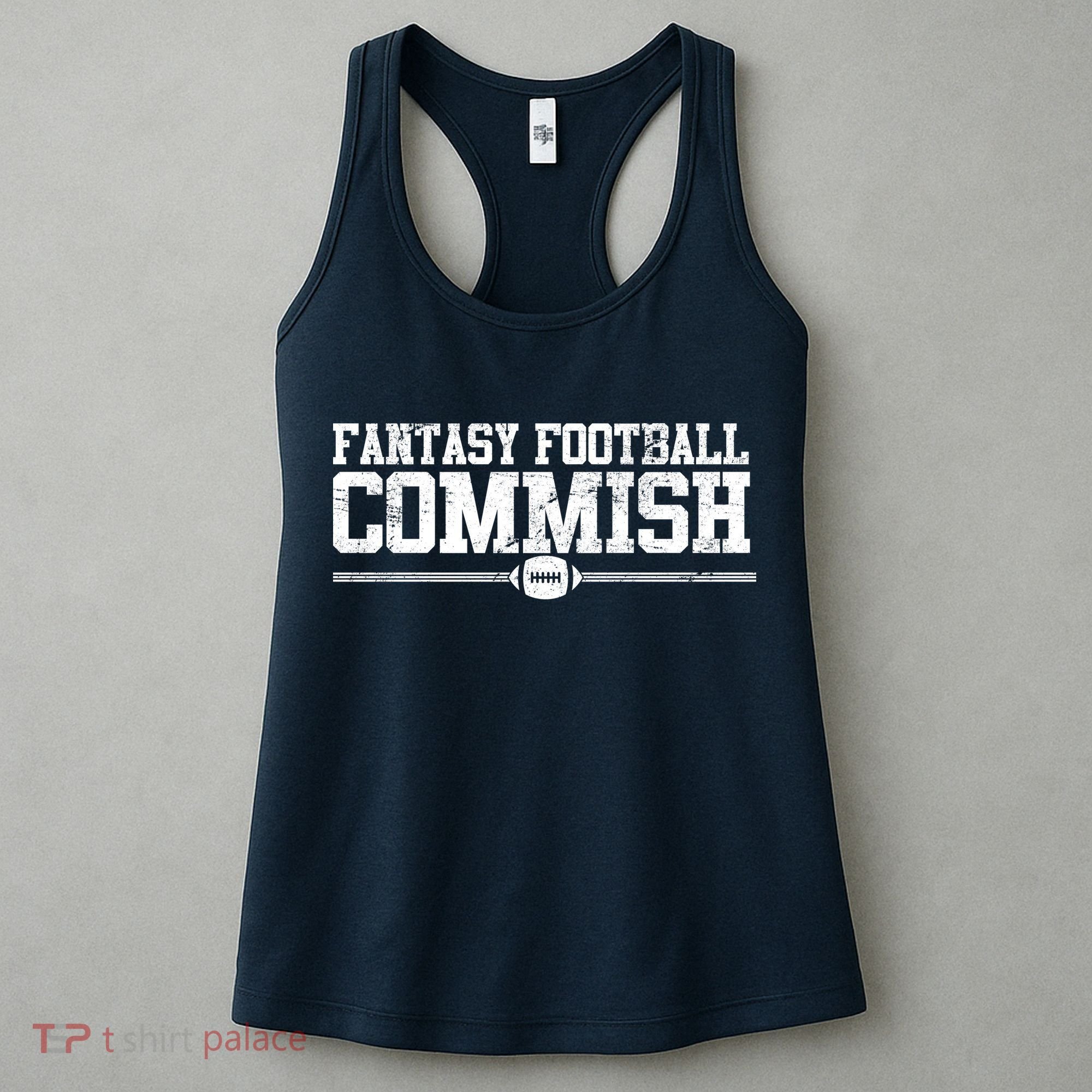 Retro Fantasy Football Commish Funny Sports Women's Tank Top