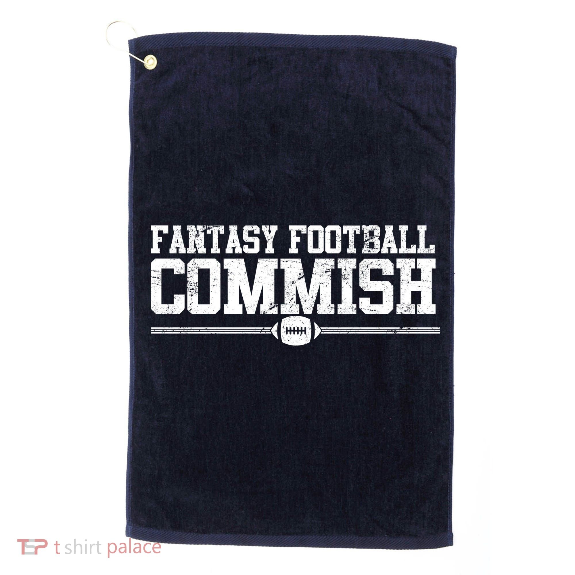 Retro Fantasy Football Commish Funny Sports Golf Towel