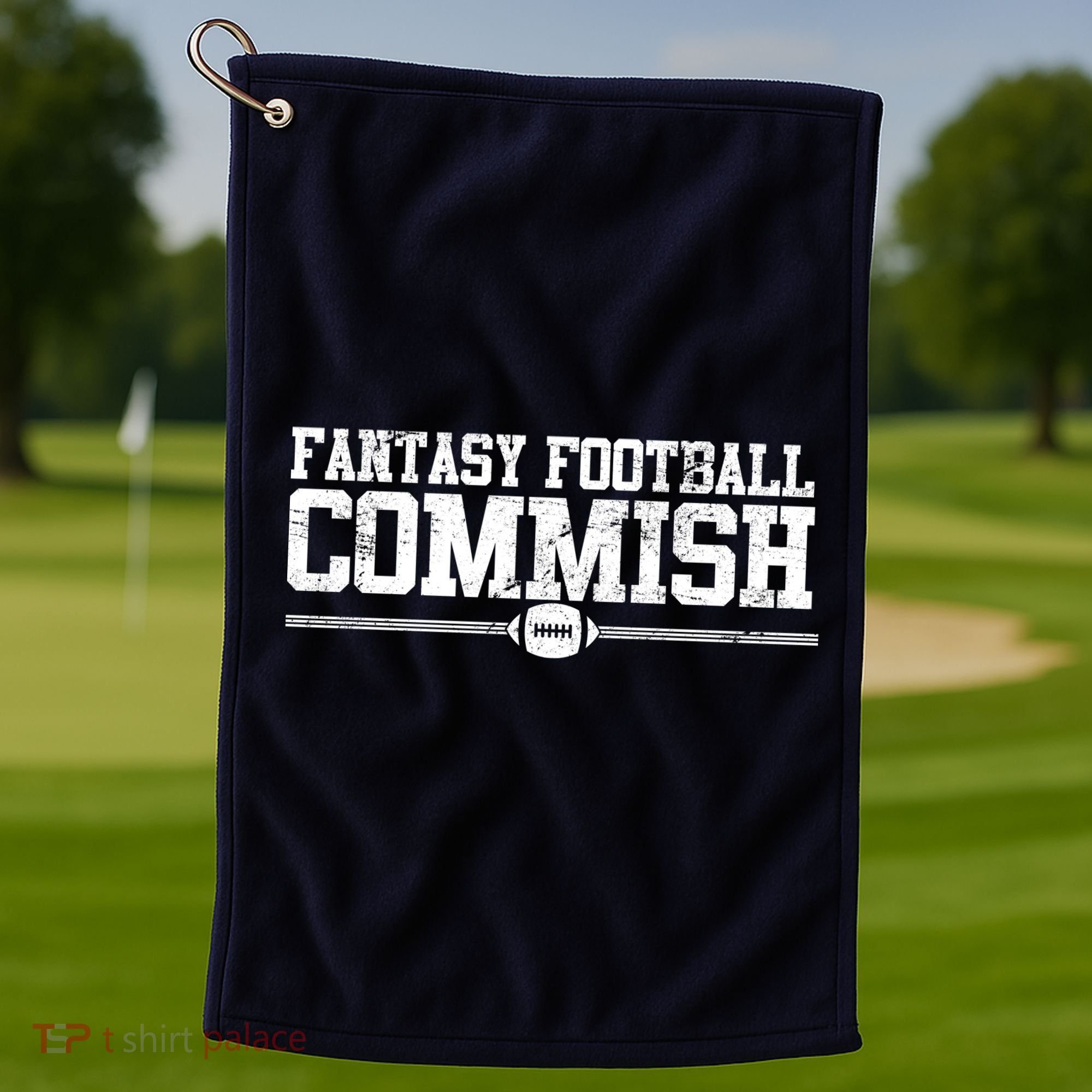 Retro Fantasy Football Commish Funny Sports Golf Towel
