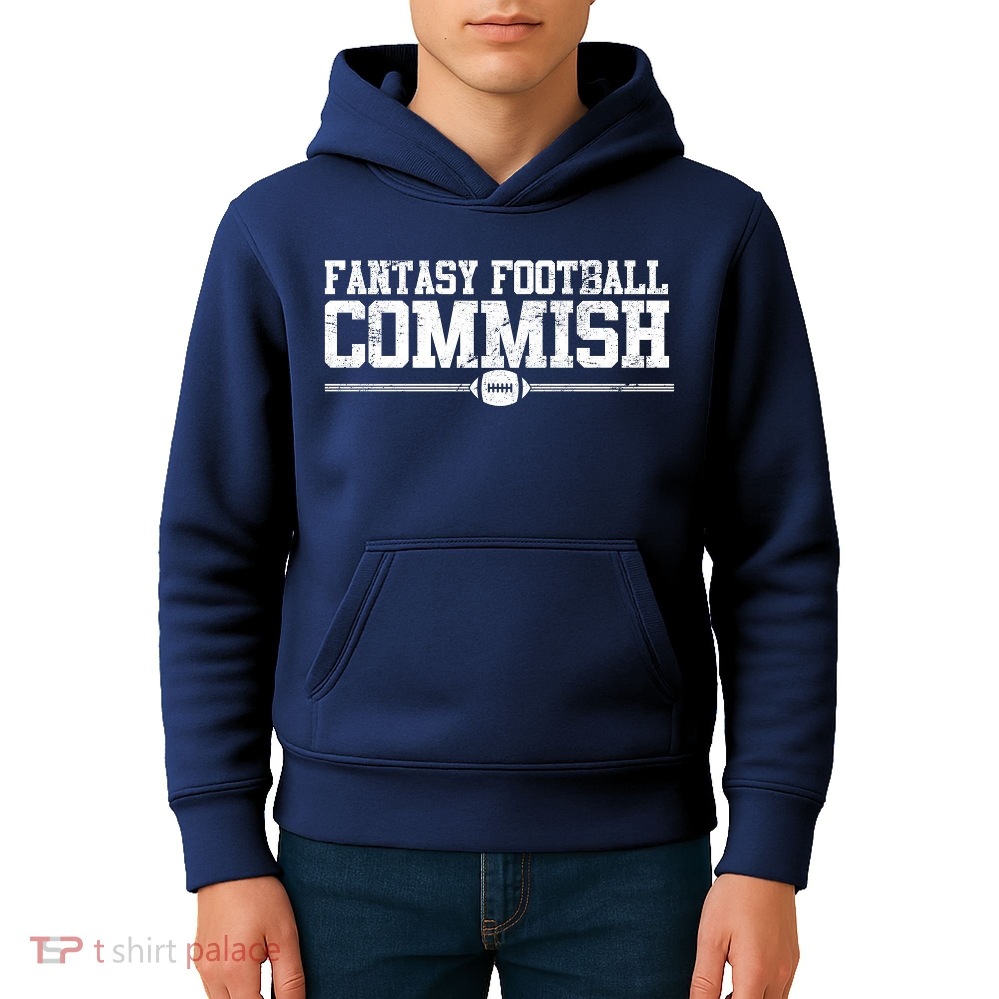 Retro Fantasy Football Commish Funny Sports Kids Hoodie