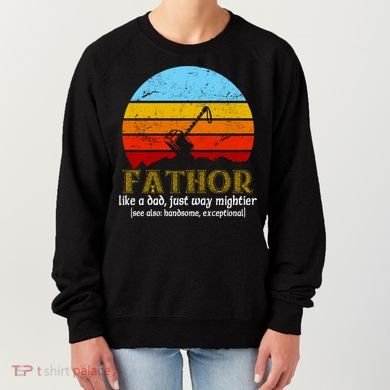 Retro Fathor Like Dad Just Way Mightier Women's Sweatshirt