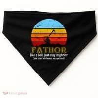 Retro Fathor Like Dad Just Way Mightier USA-Made Doggie Bandana thumb 0