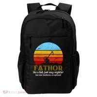 Retro Fathor Like Dad Just Way Mightier Backpack thumb 0