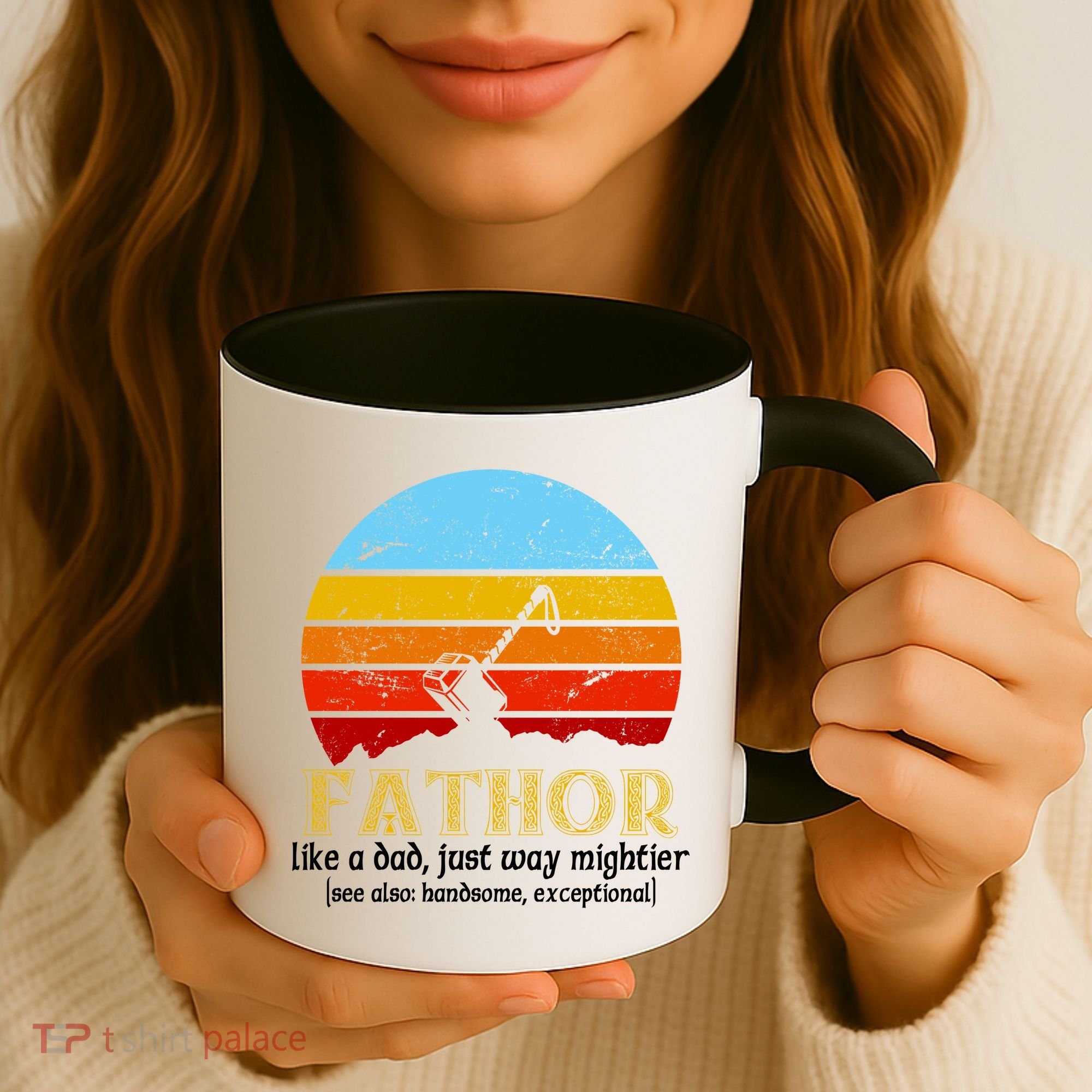 Retro Fathor Like Dad Just Way Mightier Coffee Mug