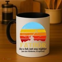 Retro Fathor Like Dad Just Way Mightier Coffee Mug thumb 4