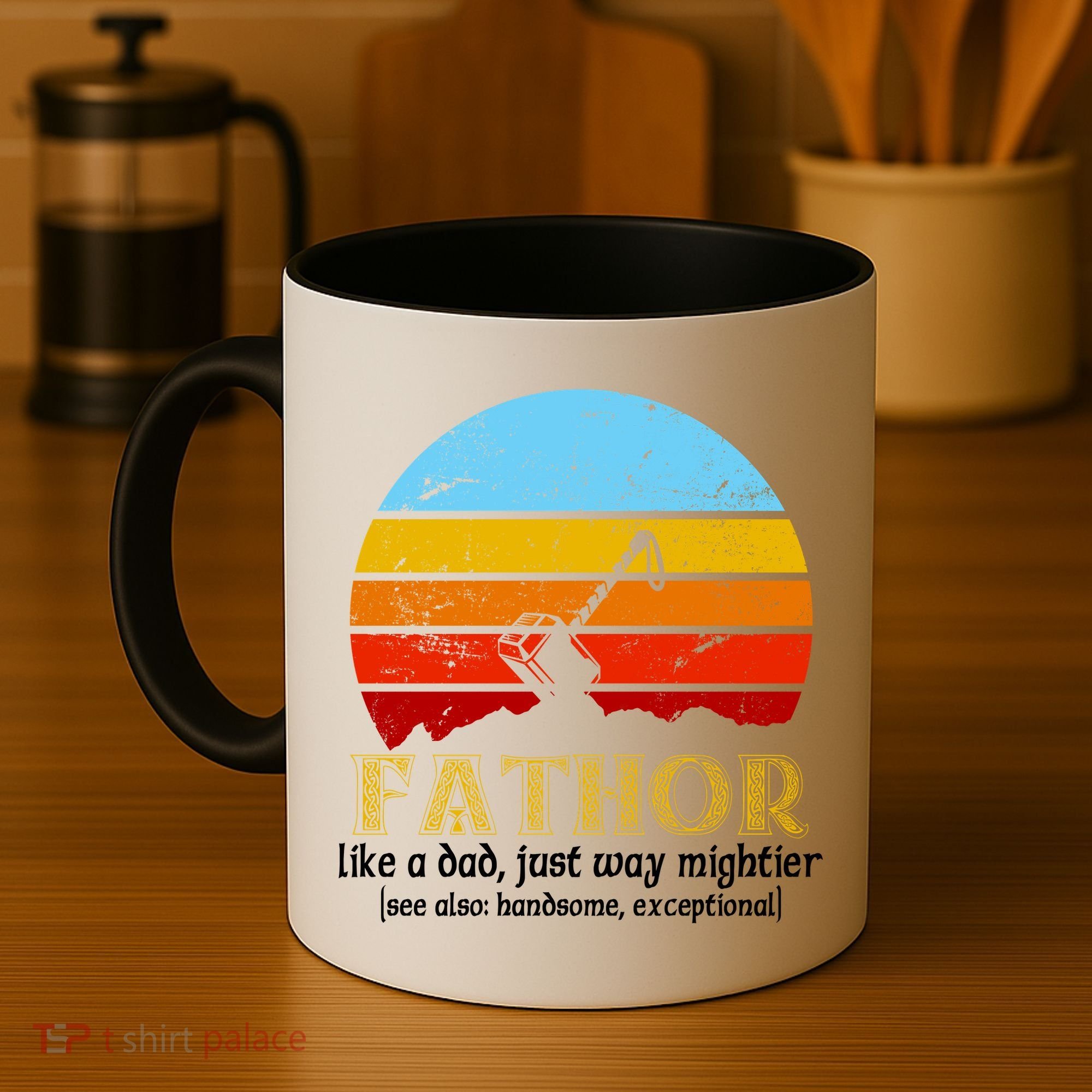 Retro Fathor Like Dad Just Way Mightier Coffee Mug