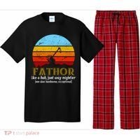 Retro Fathor Like Dad Just Way Mightier Pajama Set thumb 0