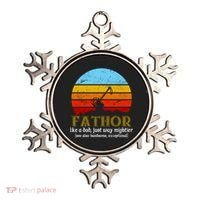 Retro Fathor Like Dad Just Way Mightier Ornament thumb 0