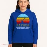Retro Fathor Like Dad Just Way Mightier Hoodie thumb 5