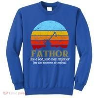 Retro Fathor Like Dad Just Way Mightier Sweatshirt thumb 0