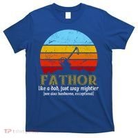 Retro Fathor Like Dad Just Way Mightier T-Shirt thumb 0