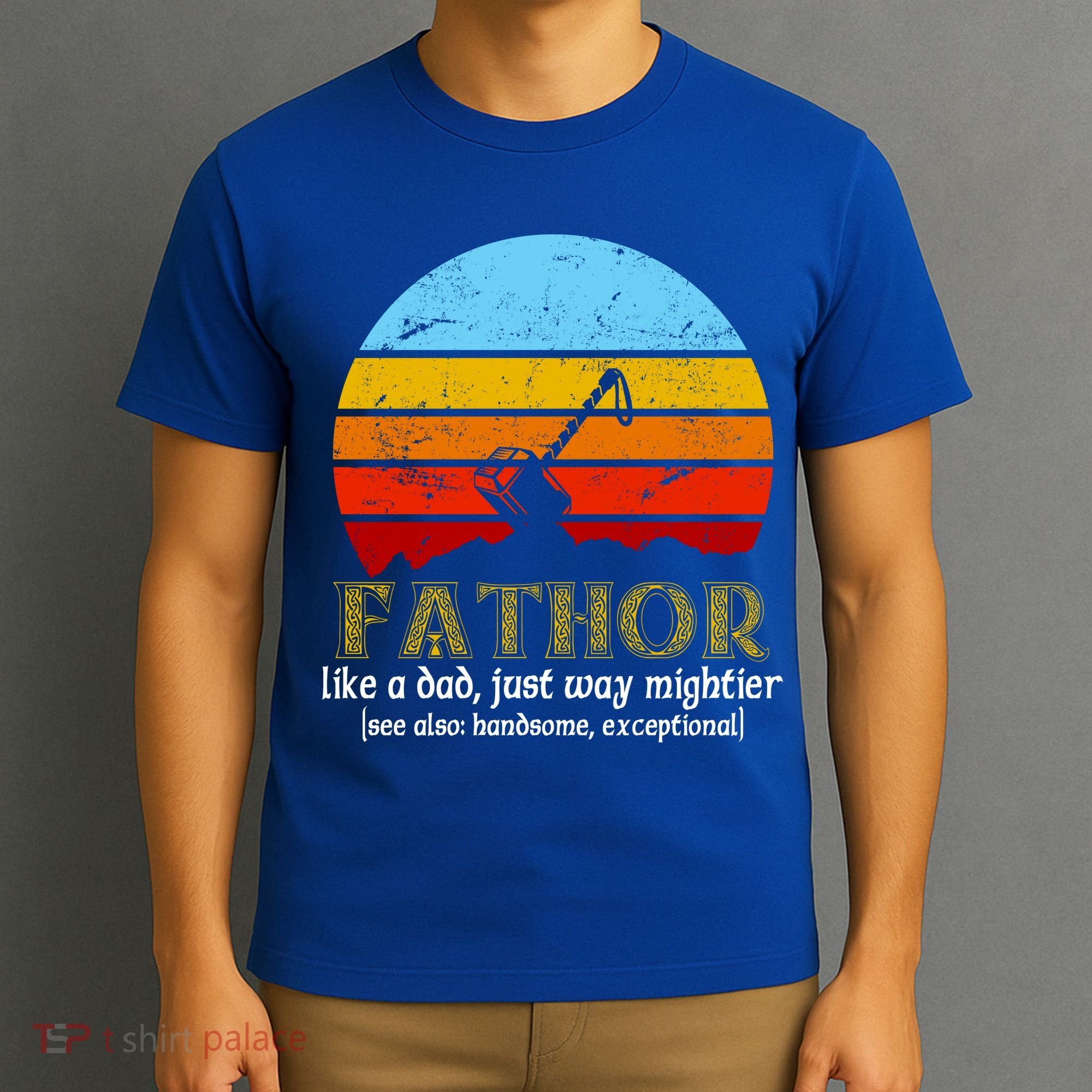 Retro Fathor Like Dad Just Way Mightier T-Shirt