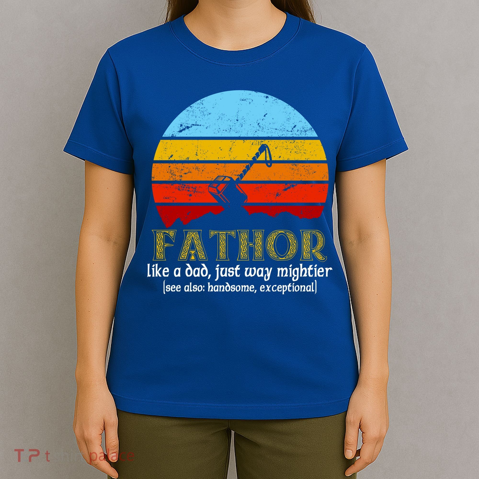 Retro Fathor Like Dad Just Way Mightier T-Shirt