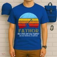 Retro Fathor Like Dad Just Way Mightier T-Shirt thumb 6