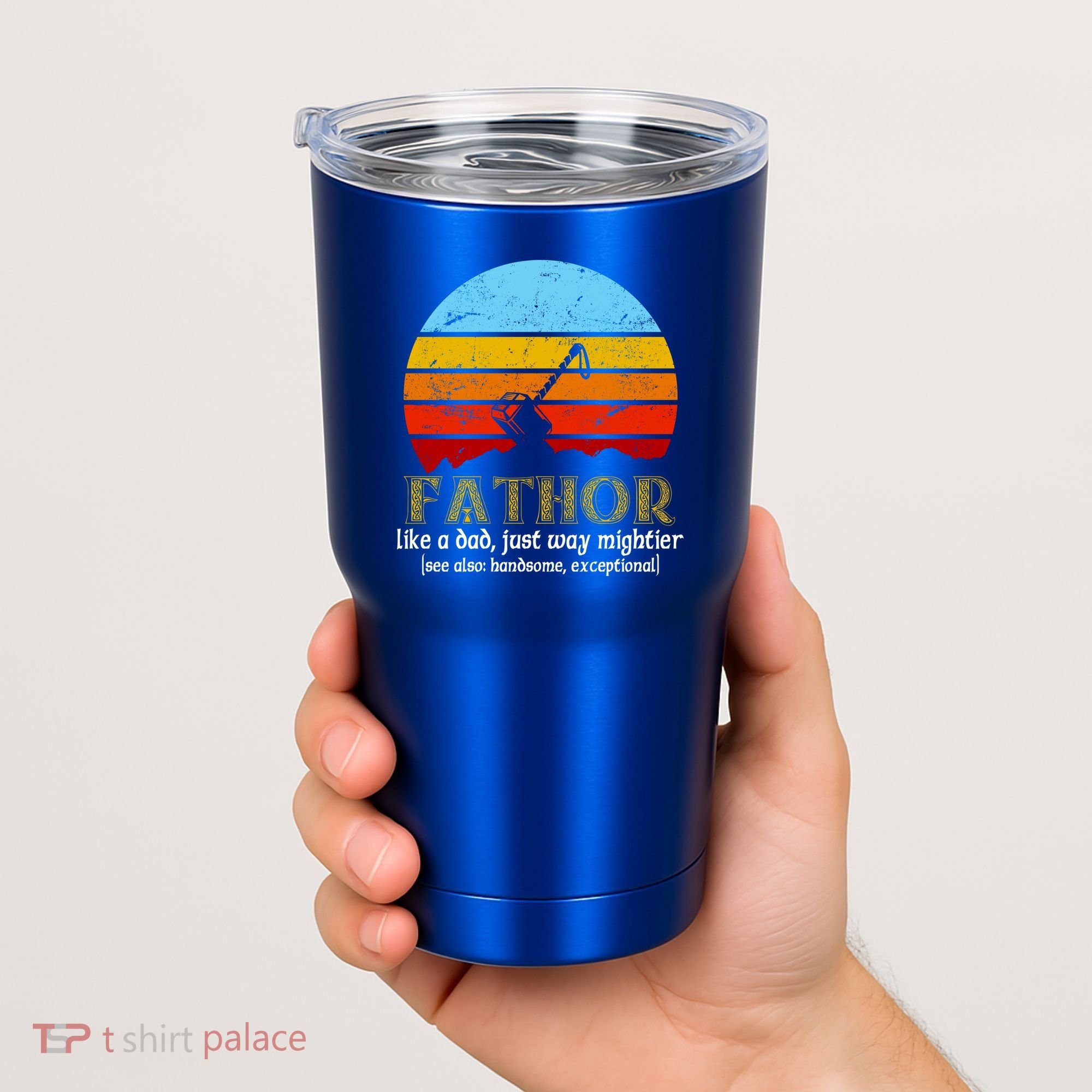 Retro Fathor Like Dad Just Way Mightier Tumbler