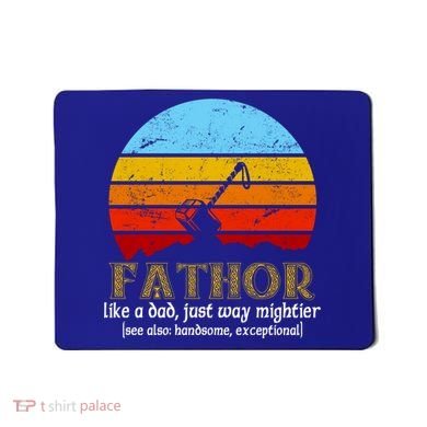 Retro Fathor Like Dad Just Way Mightier Mousepad