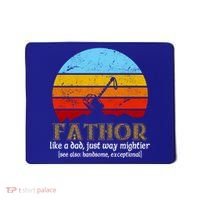 Retro Fathor Like Dad Just Way Mightier Mousepad thumb 0