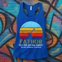 Retro Fathor Like Dad Just Way Mightier Women's Tank Top thumb 3